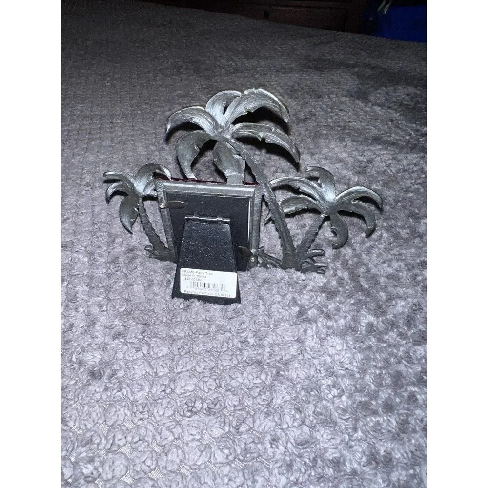 PAPYRUS Palm Tree Enamel Bejeweled Picture Frame 2” X 3”